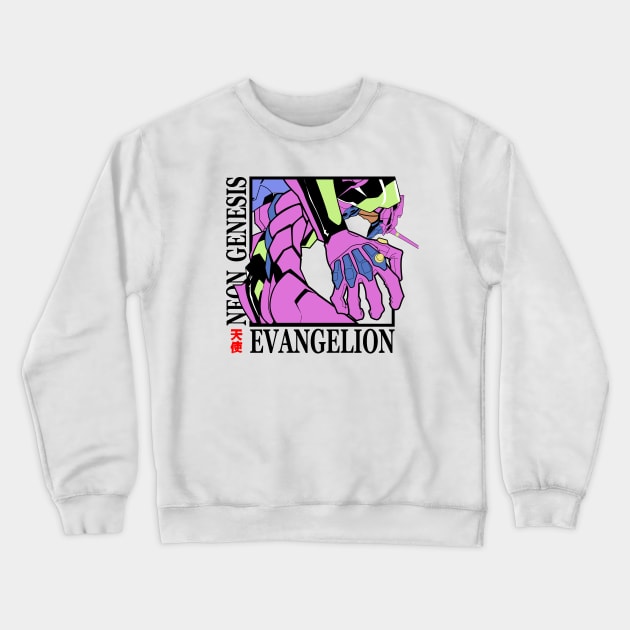 Evangelion eva 01 Crewneck Sweatshirt by paisdelasmaquinas